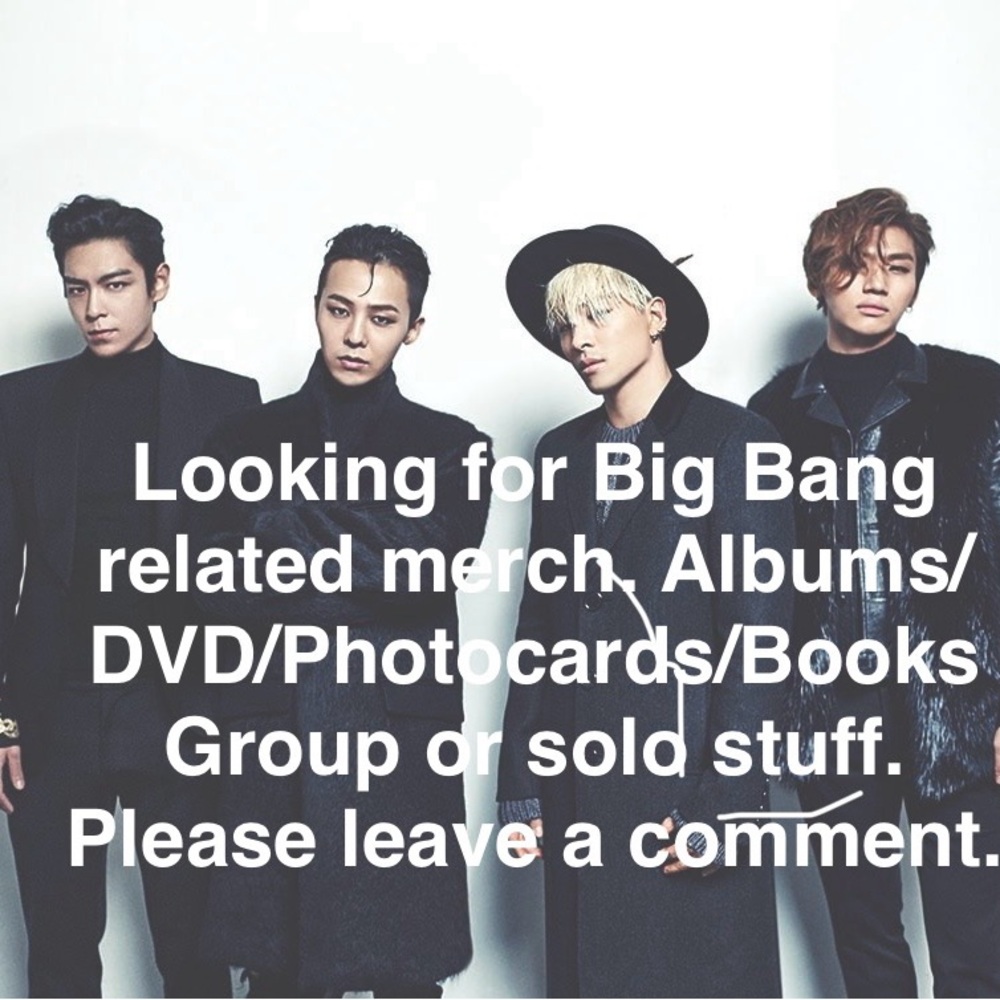 ISO - Big Bang Merch Albums, DVDs, Photocards, Photobooks, Solo or Group